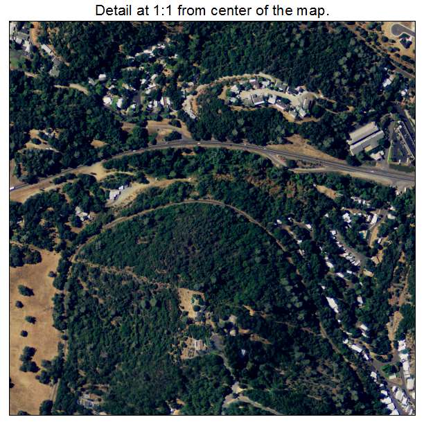 Jamestown, California aerial imagery detail