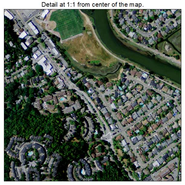 Kentfield, California aerial imagery detail
