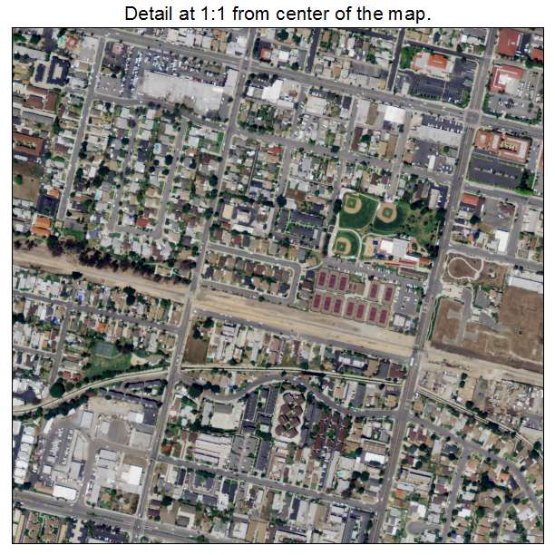 La Habra, California aerial imagery detail