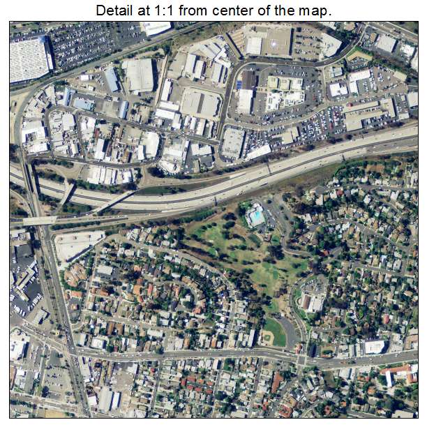 La Mesa, California aerial imagery detail