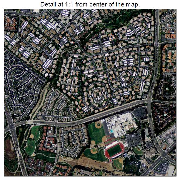 Laguna Hills, California aerial imagery detail