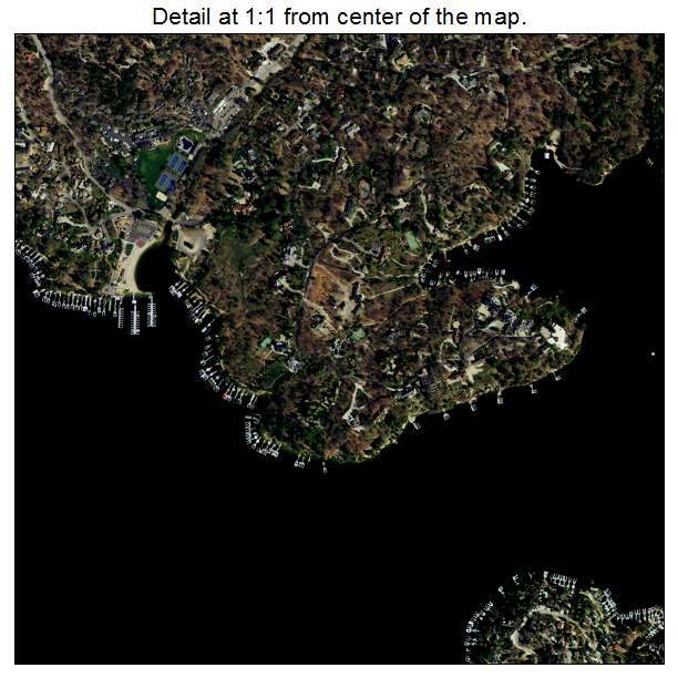 Lake Arrowhead, California aerial imagery detail