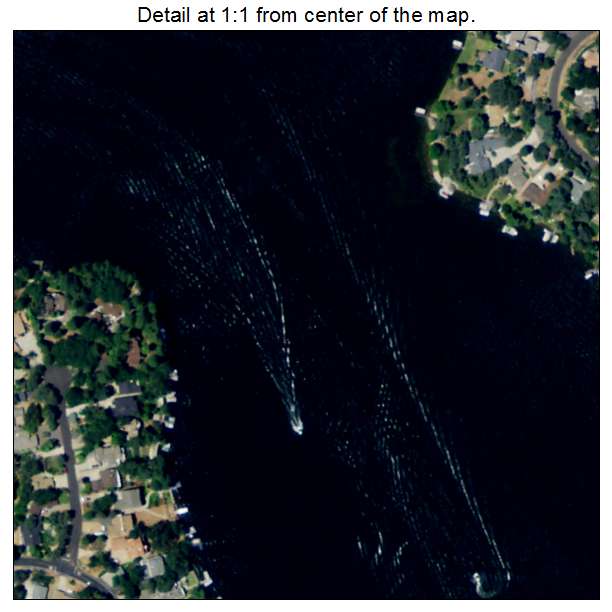 Lake of the Pines, California aerial imagery detail