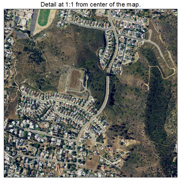 Lakeside, California aerial imagery detail