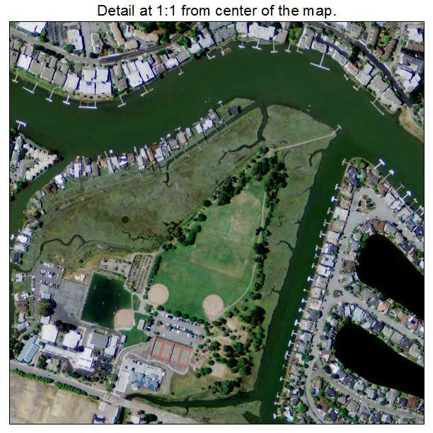 Larkspur, California aerial imagery detail