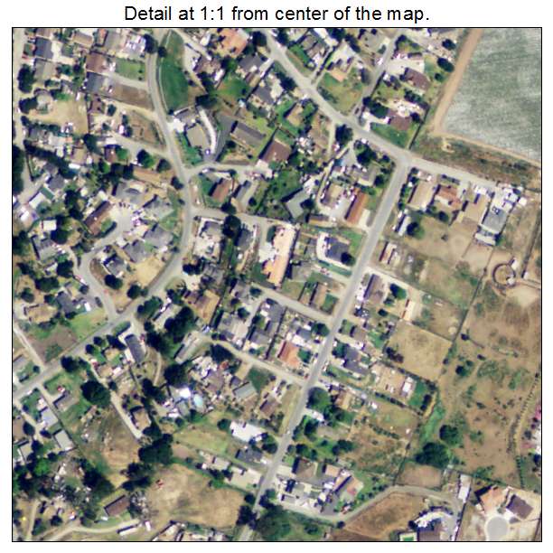 Las Lomas, California aerial imagery detail