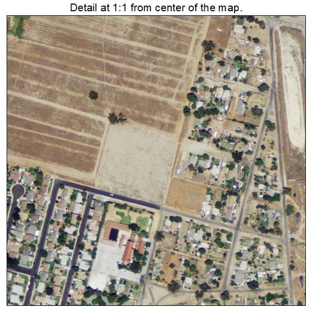 Laton, California aerial imagery detail