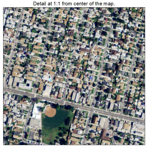 Lennox, California aerial imagery detail