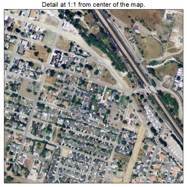 Los Alamos, California aerial imagery detail