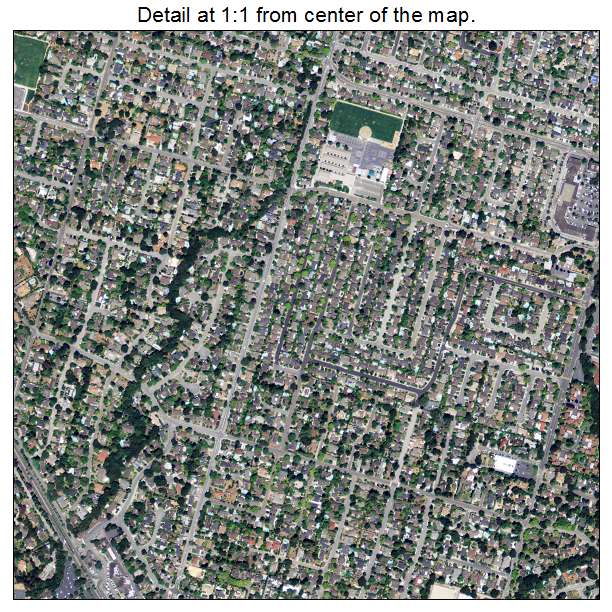 Los Altos, California aerial imagery detail