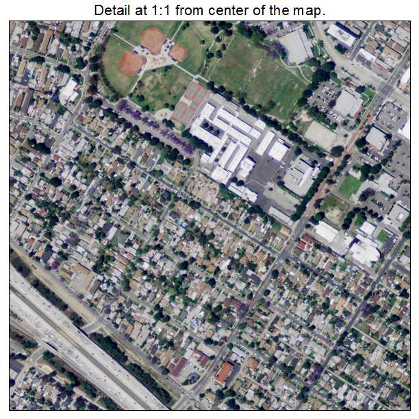 Lynwood, California aerial imagery detail