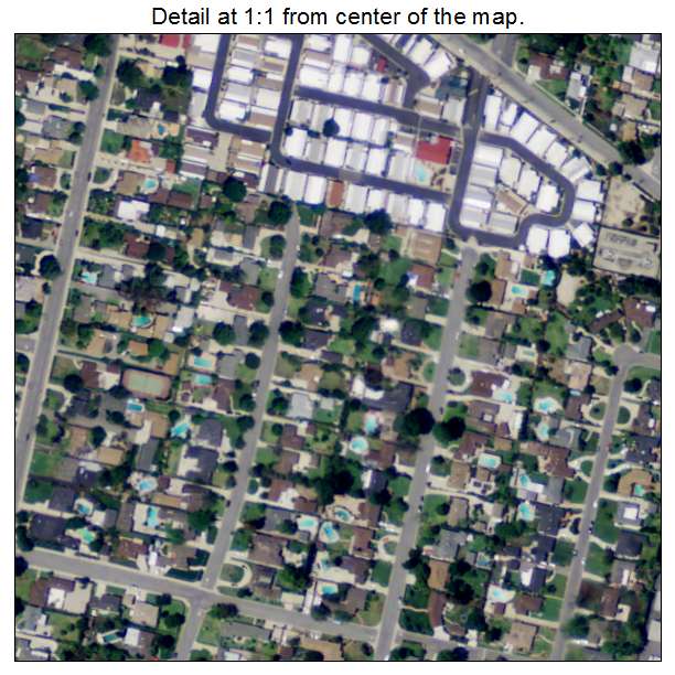 Mayflower Village, California aerial imagery detail