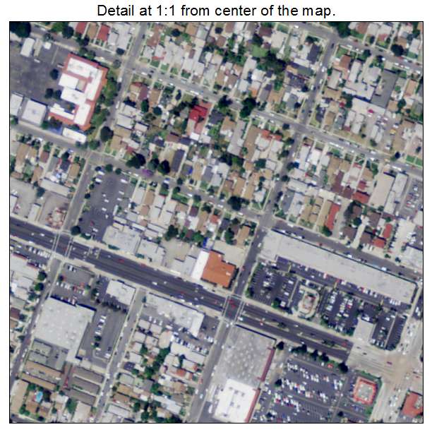 Maywood, California aerial imagery detail