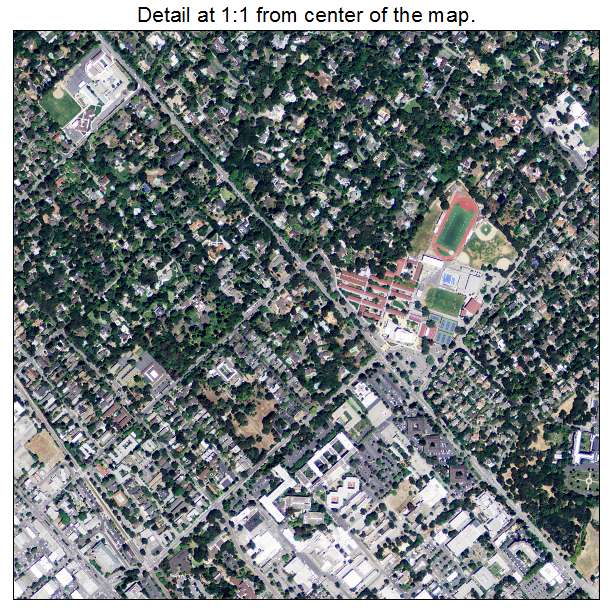 Menlo Park, California aerial imagery detail