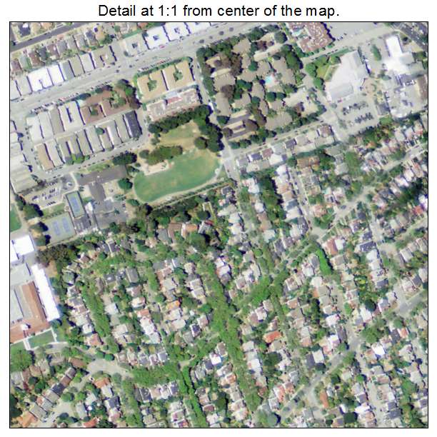 Millbrae, California aerial imagery detail