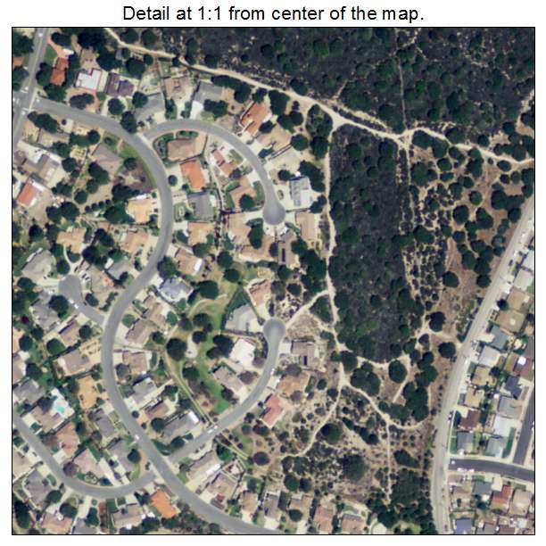 Mission Hills, California aerial imagery detail