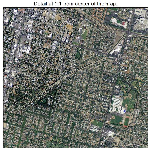 Modesto, California aerial imagery detail