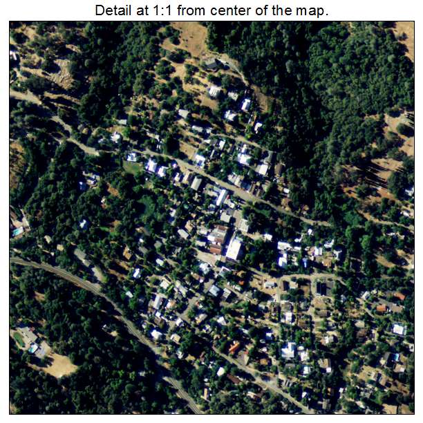 Mokelumne Hill, California aerial imagery detail