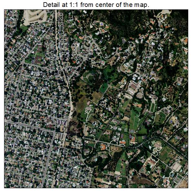 Monrovia, California aerial imagery detail