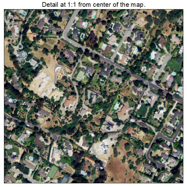 Monte Sereno, California aerial imagery detail