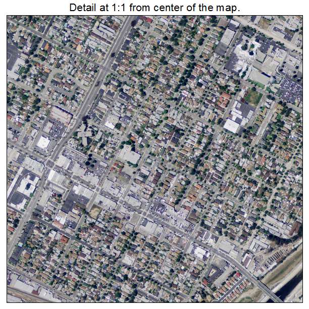 Montebello, California aerial imagery detail