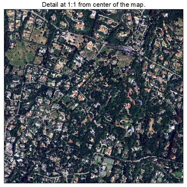 Montecito, California aerial imagery detail