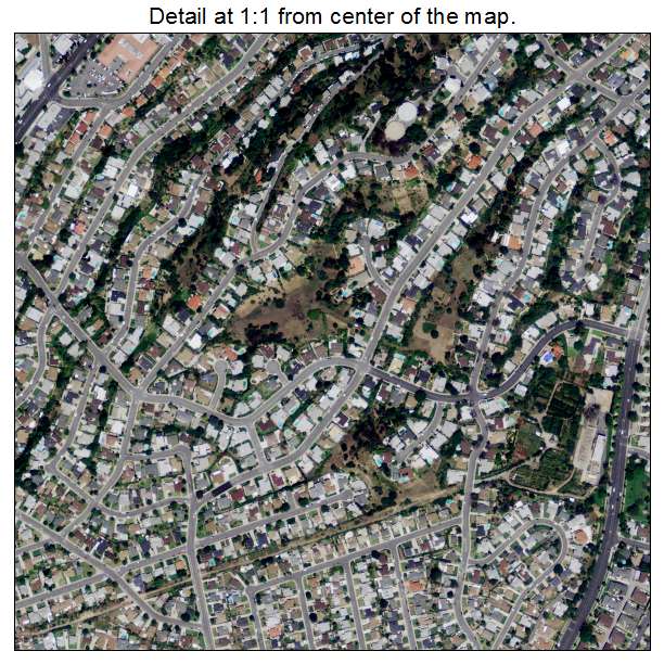 Monterey Park, California aerial imagery detail