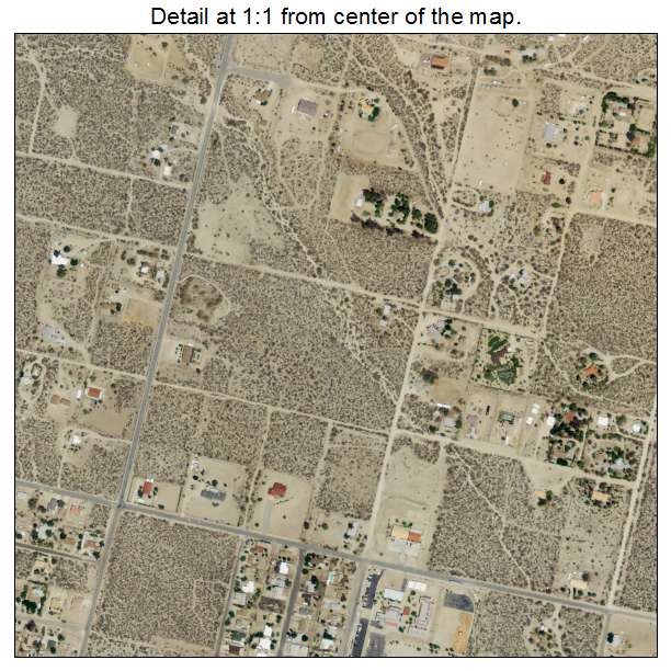 Morongo Valley, California aerial imagery detail