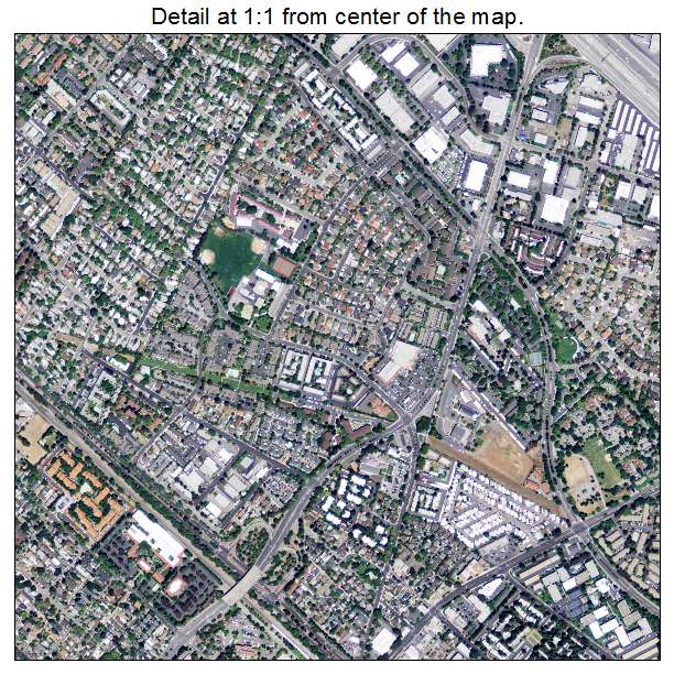 Mountain View, California aerial imagery detail