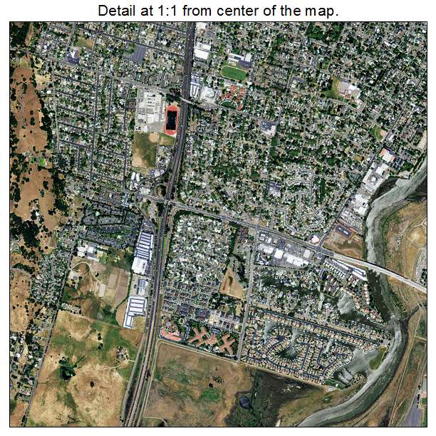 Napa, California aerial imagery detail