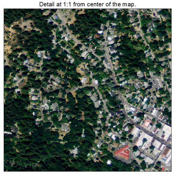 Nevada City, California aerial imagery detail