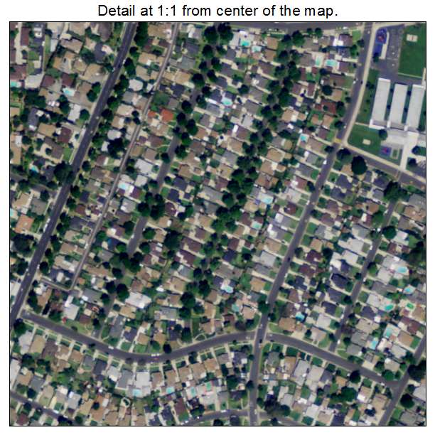 North El Monte, California aerial imagery detail