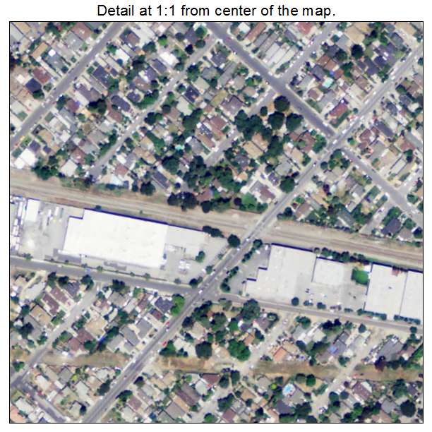 North Fair Oaks, California aerial imagery detail