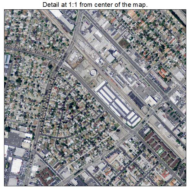 Norwalk, California aerial imagery detail