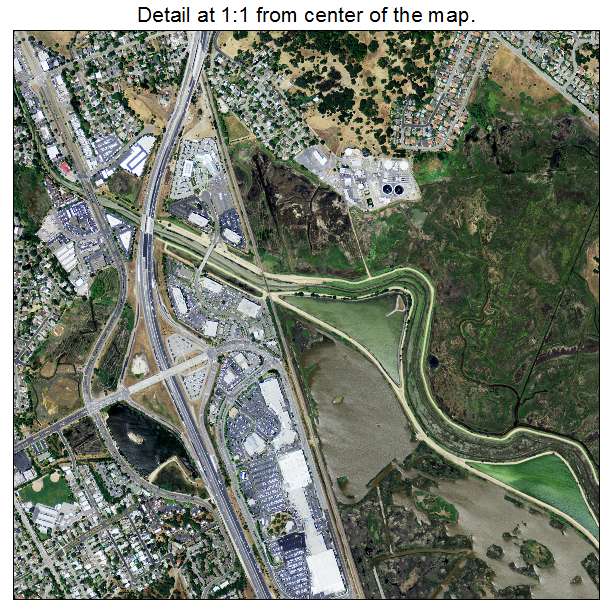 Novato, California aerial imagery detail