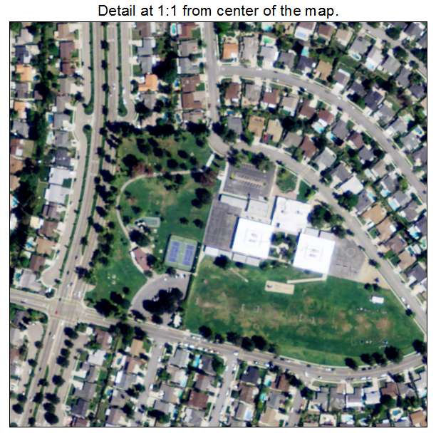 Oak Park, California aerial imagery detail