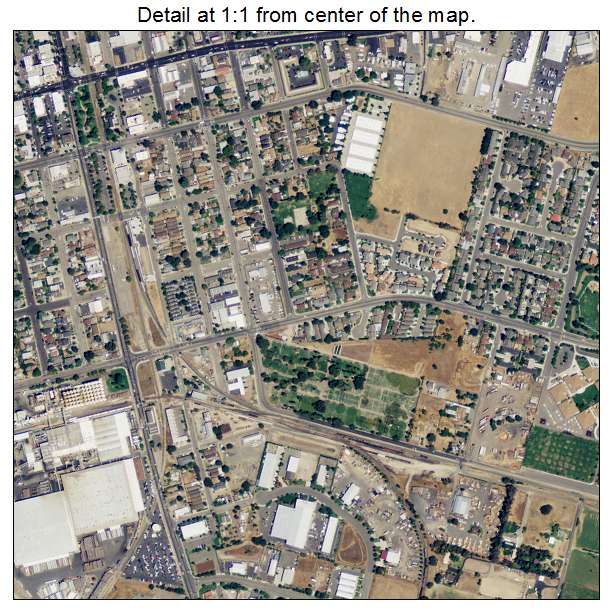 Oakdale, California aerial imagery detail