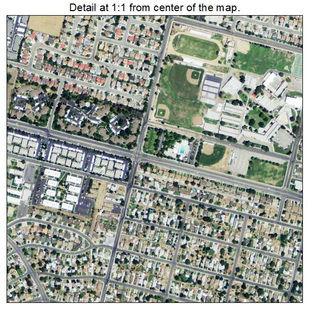 Oildale, California aerial imagery detail