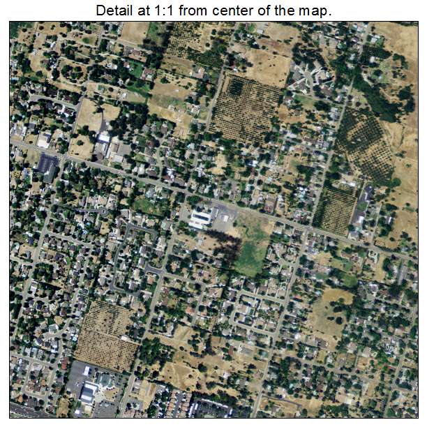 Orangevale, California aerial imagery detail