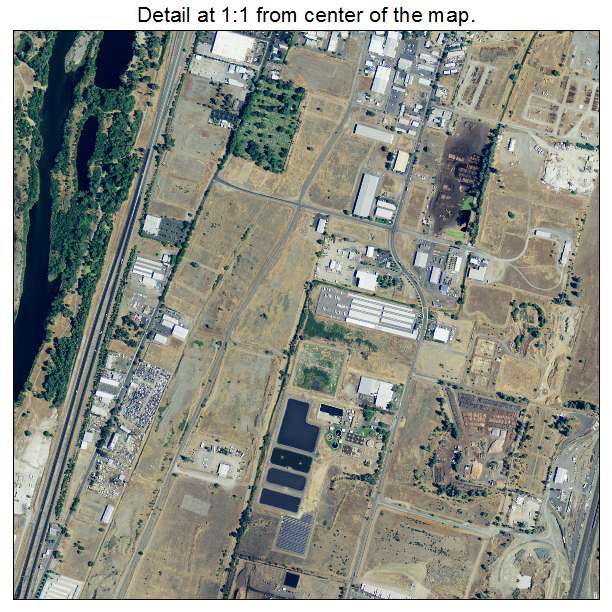 Oroville, California aerial imagery detail