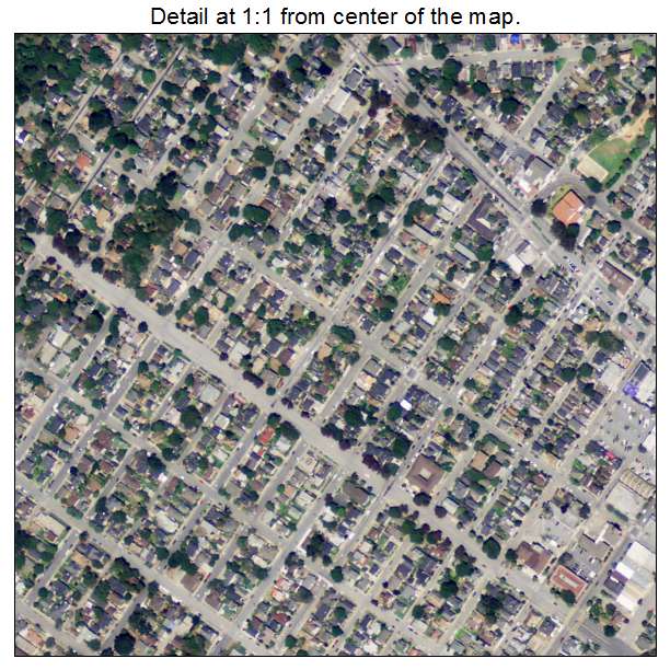 Pacific Grove, California aerial imagery detail