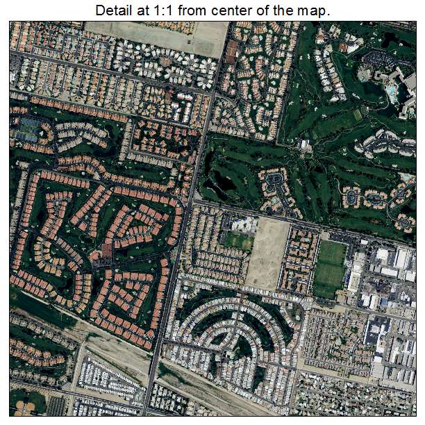 Palm Desert, California aerial imagery detail