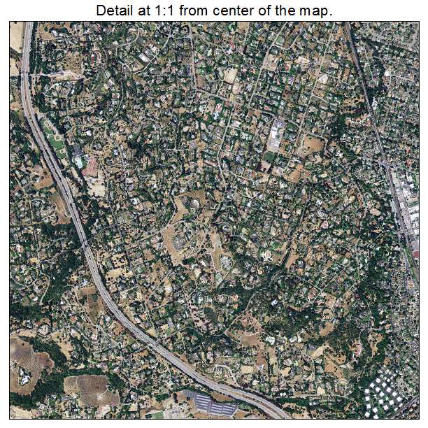 Palo Alto, California aerial imagery detail