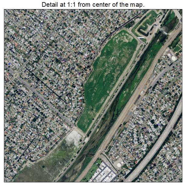 Pico Rivera, California aerial imagery detail