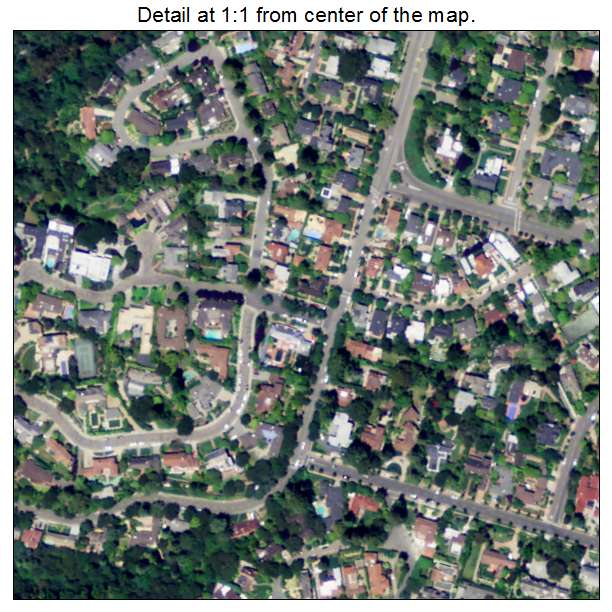 Piedmont, California aerial imagery detail