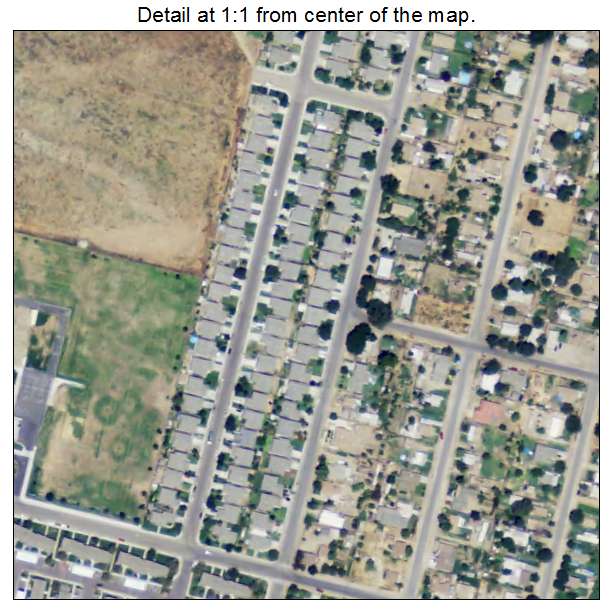 Poplar Cotton Center, California aerial imagery detail