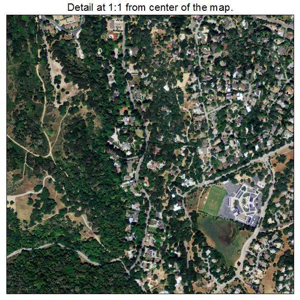 Portola Valley, California aerial imagery detail