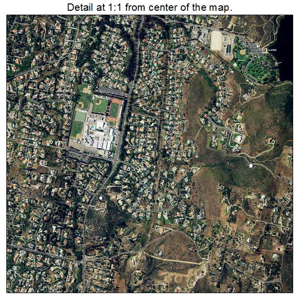 Poway, California aerial imagery detail