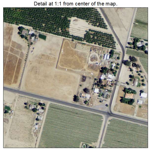 Raisin City, California aerial imagery detail