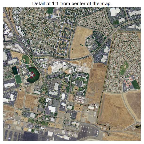 Rancho Cordova, California aerial imagery detail